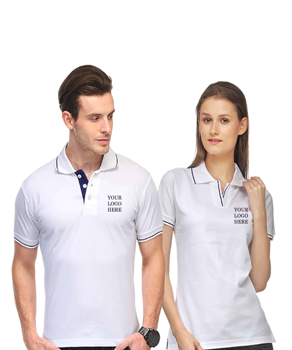 SCOTT T-SHIRT  - WHITE WITH BLUE TIP