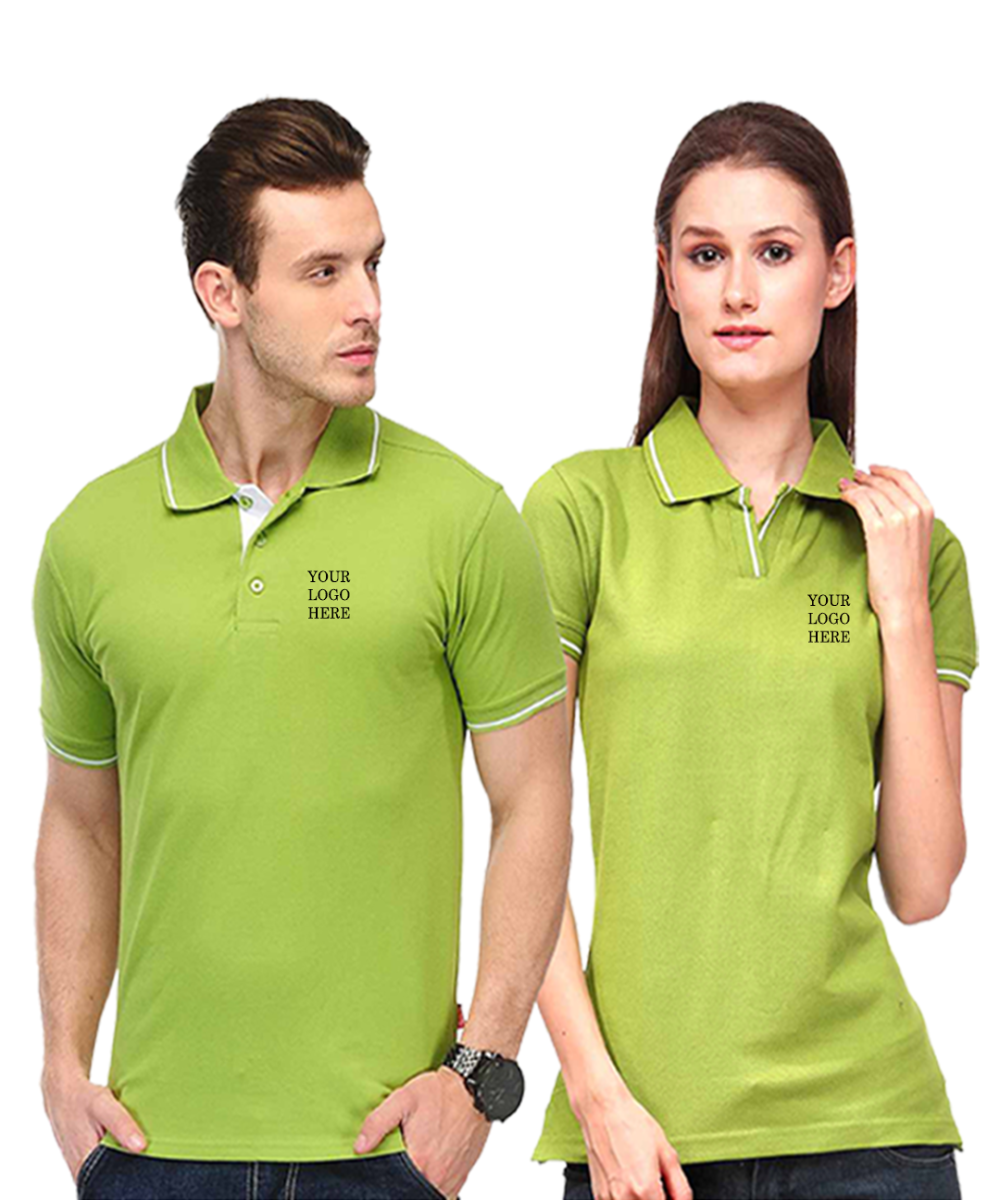 SCOTT T-SHIRT  - APPLE GREEN WITH WHITE TIP